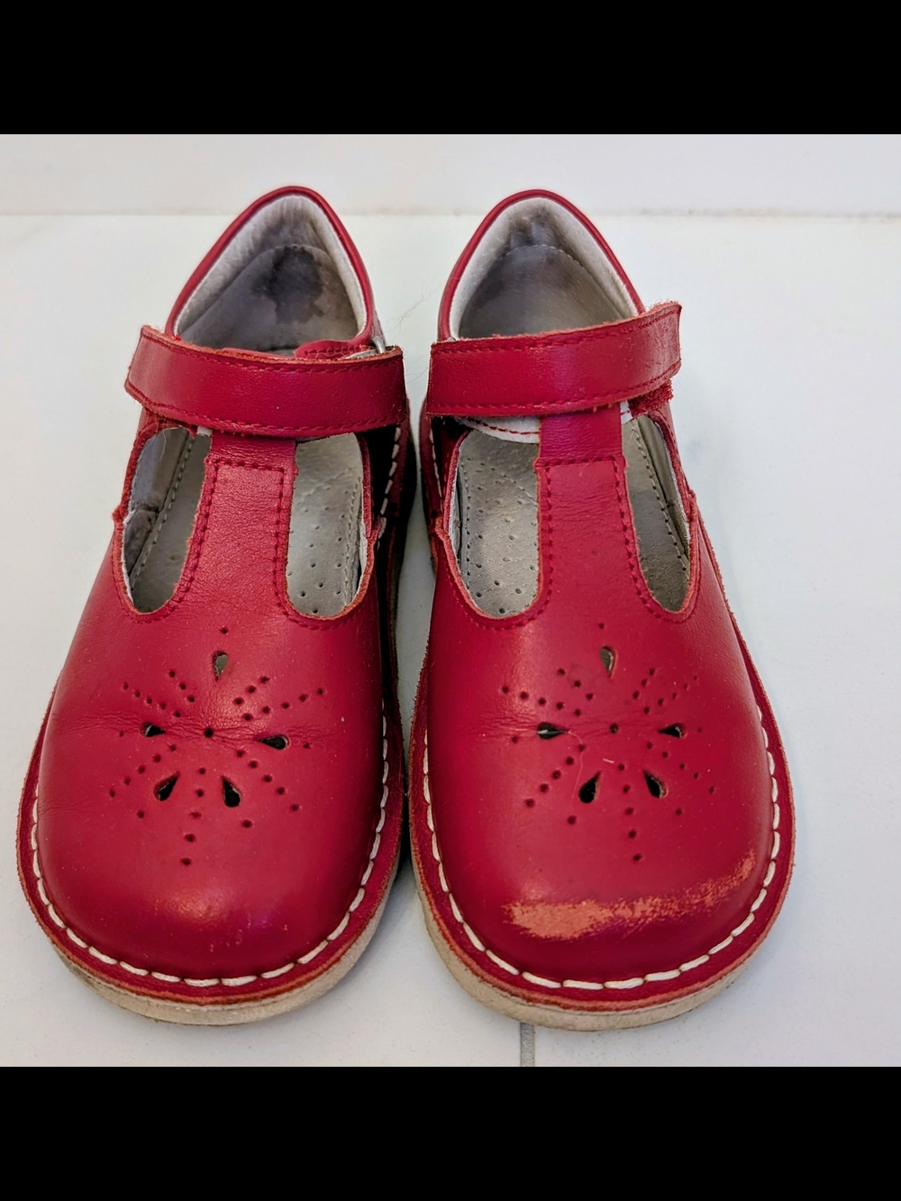 L'Amour Red Girls T-Strap Dress Shoes